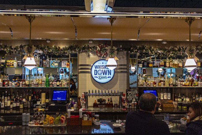 The back bar and taps